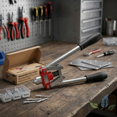 Riveteuse 2 Bras Professionnelle, pour Rivets de 3 à 5 mm, Outils matériels, Rivet Acier