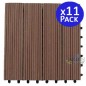 Lot de 11 Carrelage de jardin composite 30x30 cm et 2 mm, trottoir extérieur, décoration de jardin Lot de 11 Carrelage de jardin composite 30x30 cm et 2 mm, trottoir extérieur, décoration de jardin