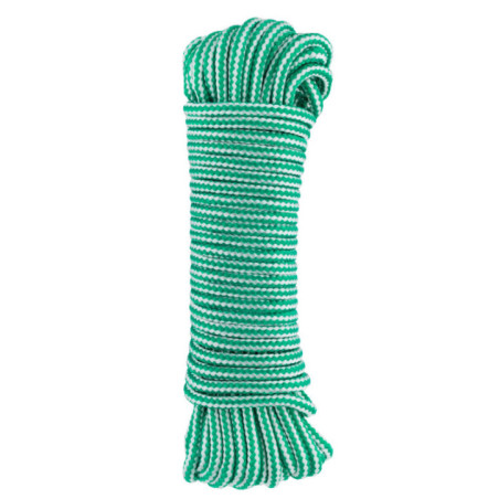 Corda de polipropileno de 4 mm, 10 metros, verde | Corda de alta tenacidade | Corda trançada para toldos internos/externos