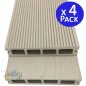 Tablon jardin composite 220 x 14,6 x 2,5 cm, blanco (Pack 4)