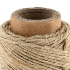 Barbante de juta 1,5 mm 100 g 100 m | Barbante de juta para embalagens, decoração, jardinagem, fotos, presentes e artesanato.