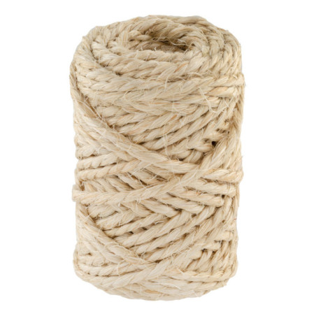 Corda de sisal de 3 mm, 23 m | Corda de juta para embalagens, decoração, jardinagem, fotos, presentes e artesanato.