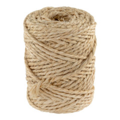 Corda de sisal de 3 mm, 48 m | Corda de juta para embalagens, decoração, jardinagem, fotos, presentes e artesanato.