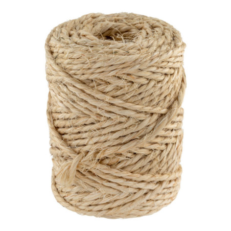Corda de sisal de 3 mm, 48 m | Corda de juta para embalagens, decoração, jardinagem, fotos, presentes e artesanato.