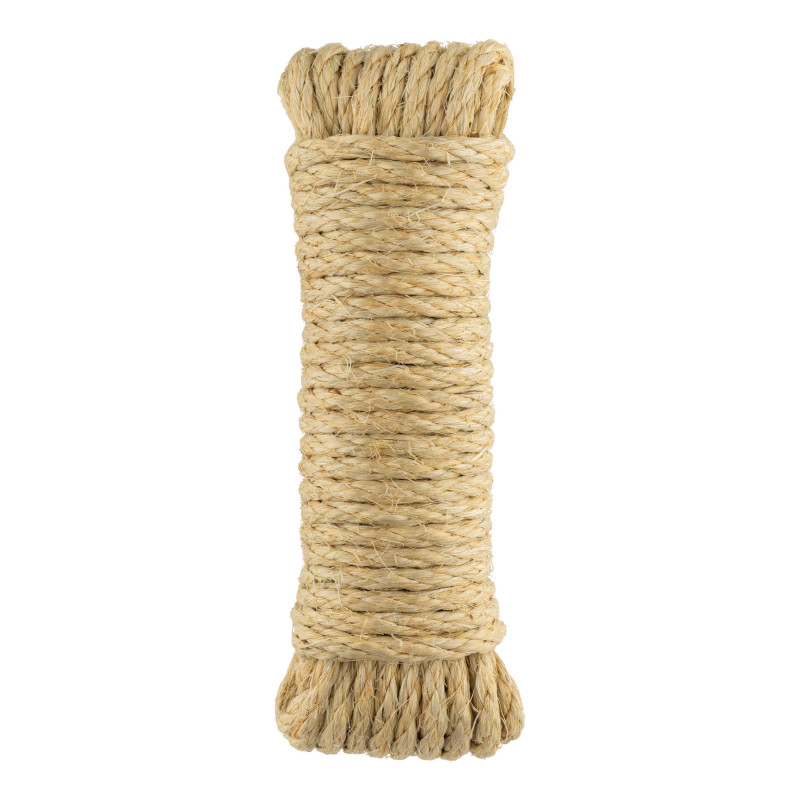 Corda de sisal aramada de 6 mm x 10 m | Corda de juta para embalagens, decoração, jardinagem, fotos, presentes e artesanato.