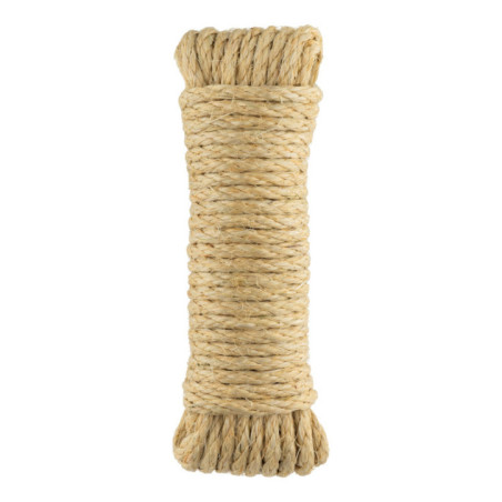 Corda de sisal aramada de 6 mm x 10 m | Corda de juta para embalagens, decoração, jardinagem, fotos, presentes e artesanato.