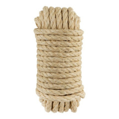 Corde en sisal câblée 10 mm x 10 m | Corde en jute pour emballage, décoration, jardinage, photos, cadeaux, loisirs créatifs