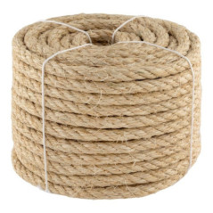 Corda de sisal aramada de 10 mm x 25 m | Corda de juta para embalagens, decoração, jardinagem, fotos, presentes e artesanato.
