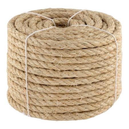 Corde en sisal câblée 10 mm x 25 m | Corde en jute pour emballage, décoration, jardinage, photos, cadeaux, loisirs créatifs