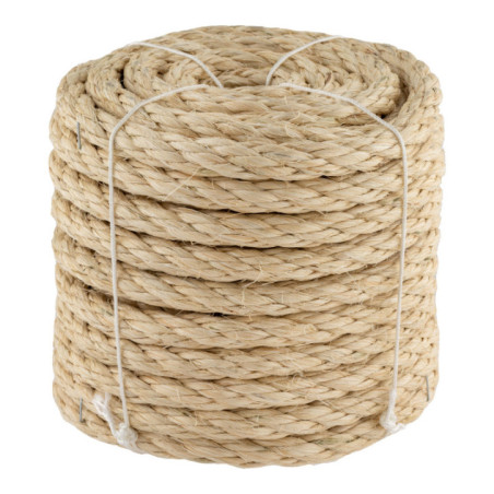 Corda de sisal aramada de 12 mm x 15 m | Corda de juta para embalagens, decoração, jardinagem, fotos, presentes e artesanato.