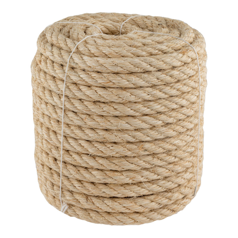 Corda de sisal aramada de 14 mm x 25 m | Corda de juta para embalagens, decoração, jardinagem, fotos, presentes e artesanato.