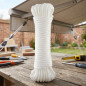 4mm Polypropylene Rope, 10 meters, White | High Tenacity Cord | Braided Cord for Indoor/Outdoor Awnings