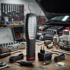 Faro portatile per auto con 31 LED | Luce di emergenza ricaricabile | Illuminazione per veicoli e officine