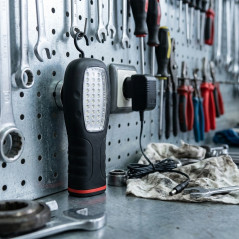 Lampada da officina portatile con 31 LED e batteria | Torcia ricaricabile | Lampada di emergenza per officina