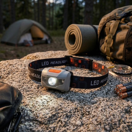 1 lampada frontale a LED da 140 lumen | Autonomia della batteria: 360 minuti | Lampada frontale per campeggio e trekking