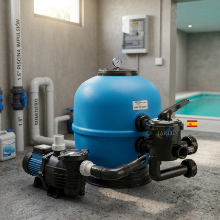 1 1/2" pool treatment filter kit with selector valve included, model to choose