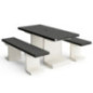 Set da picnic Kitaway per giardino: tavolo da 180 cm + 2 panche | Mobili da esterno per giardino e patio
