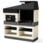Kit barbecue e forno da incasso Otte 168x63x206 cm | Barbecue in cemento per giardino esterno