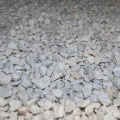 Weißer Kies 12/18 mm, 20 kg Sack | Dekorativer Gartenstein | Landschaftsbau-Zuschlagstoff | Kies für Wege und Gärten