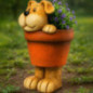 Macetero de Perro | Macetero Decorativo 19x34,5x24 cm | Maceta Jardin Terraza Interior | Ideal para Plantas Pequeñas