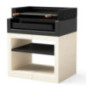 Module de barbecue encastrable Kitaway 84 x 63 x 101 cm | Base blanche/noire pour barbecue de jardin extérieur
