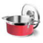 Cacerola con Tapa 24cm Acero Inoxidable Lacor | Para Todo Tipo de Cocinas | Capacidad 5L y Alto 12cm | Apto para Lavavajillas