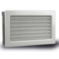 Fixed Ventilation Grille with White Pre-Frame, Slats and Mesh 30x17 cm | Ducts and Air