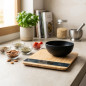 5 kg Kitchen Scale | Digital Kitchen Scale | Bamboo Kitchen Scale | Food Weight in g/oz/ml/lb | 21.8 x 18.8 x 2.1 cm