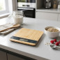 Bascula de Cocina 5 Kg | Peso de Cocina Digital | Bascula de Cocina de Bambu | Peso Alimentos G/OZ/ML/LB | 21,8x18,8x2,1 cm