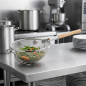 Colador de Doble Malla Acero Inoxidable 35 cm | Escurridera para Cocina Industrial Hosteleria | Ideal para Todo Tipo de Liquidos