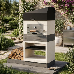 Kitaway Otte Grillofen 84x63x206 cm | Outdoor-Ofen mit professioneller Isolierung und Manometer