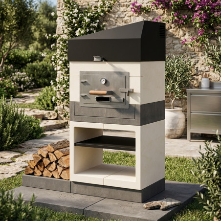 Kitaway Otte BBQ Oven 84x63x206 cm | Forno da esterno con isolamento professionale e manometro