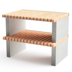 Modulo barbecue da costruzione 101x70x80 cm in mattoni colorati | Base per barbecue da giardino