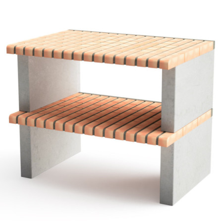 Modulo barbecue da costruzione 101x70x80 cm in mattoni colorati | Base per barbecue da giardino