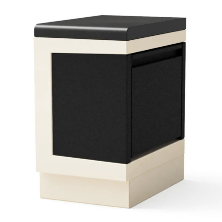 Kitaway Modulo per rifiuti da barbecue 63x42x85 cm | Base in cemento per barbecue da incasso da esterno
