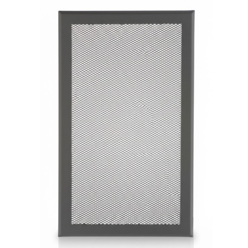 Griglia di ventilazione metallica con telaio preformato 35x20 cm grigia | Ventilazione e condotti