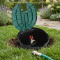 Scatola di irrigazione da giardino con idrante 13x21 cm | Scatola di irrigazione circolare con uscita di irrigazione | Scatole d Scatola di irrigazione da giardino con idrante 13x21 cm | Scatola di irrigazione circolare con uscita di irrigazione | Scatole d