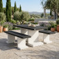 Set da picnic Kitaway per giardino: tavolo da 180 cm + 2 panche | Mobili da esterno per giardino e patio