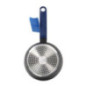 Casserole en aluminium avec couvercle en verre Ø 16 cm | Casserole bleue avec revêtement antiadhésif effet pierre | Profondeur 7
