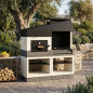 Otte 168x63x206 cm Built-in Barbecue + Oven Pack | Concrete Barbecue for Outdoor Garden