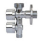 Valvola combinata in metallo per lavatrice | Rubinetto per lavatrice e lavello 1/2"x3/4"x3/8" | Valvola combinata, rubinetto per