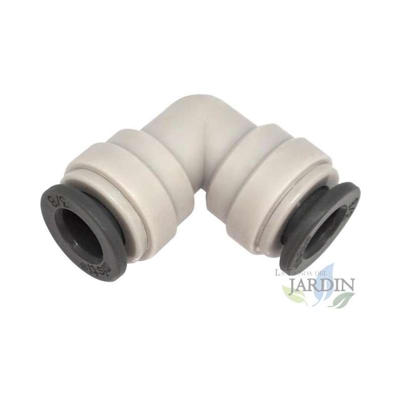 Codo automático nebulización 3/8", accesorio de unión para sistemas de nebulización Codo automático nebulización 3/8", accesorio de unión para sistemas de nebulización