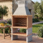 Barbecue in mattoni Calpe 120x70x250 cm con griglia 104x55 cm | Barbecue in cemento e mattoni per giardino Barbecue in mattoni Calpe 120x70x250 cm con griglia 104x55 cm | Barbecue in cemento e mattoni per giardino