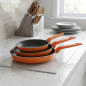 Juego 3 Sartenes de Aluminio | Sarten Naranja para Todo Tipo de Cocinas 20cm - 24cm - 28cm | Revestimiento Antiadherente Juego 3 Sartenes de Aluminio | Sarten Naranja para Todo Tipo de Cocinas 20cm - 24cm - 28cm | Revestimiento Antiadherente