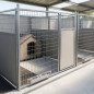 Box per cani misti con apertura frontale, 150x185 cm, con porta e mangiatoia girevole | Box per cani Box per cani misti con apertura frontale, 150x185 cm, con porta e mangiatoia girevole | Box per cani