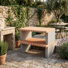 Modulo barbecue da costruzione 101x70x80 cm in mattoni colorati | Base per barbecue da giardino