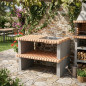 Modulo barbecue da incasso con lavello 101x70x80 cm in mattoni tinteggiati | Base per barbecue da giardino