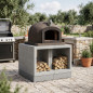 Kitaway Oven Base 100x100x65 cm | Smooth Concrete Stand for Outdoor Oven