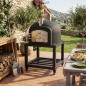 Forno a legna Kitaway con base 100x100x170 cm nero | Interno 90 cm | Forno esterno con isolamento e manometro Forno a legna Kitaway con base 100x100x170 cm nero | Interno 90 cm | Forno esterno con isolamento e manometro