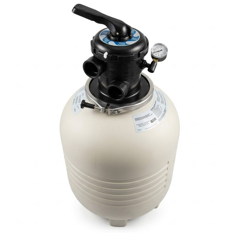 M3000 480-mm-Sandfilter für Schwimmbecken mit Top-Ventil | Monoblockfilter mit 9000 l/h für private Schwimmbecken